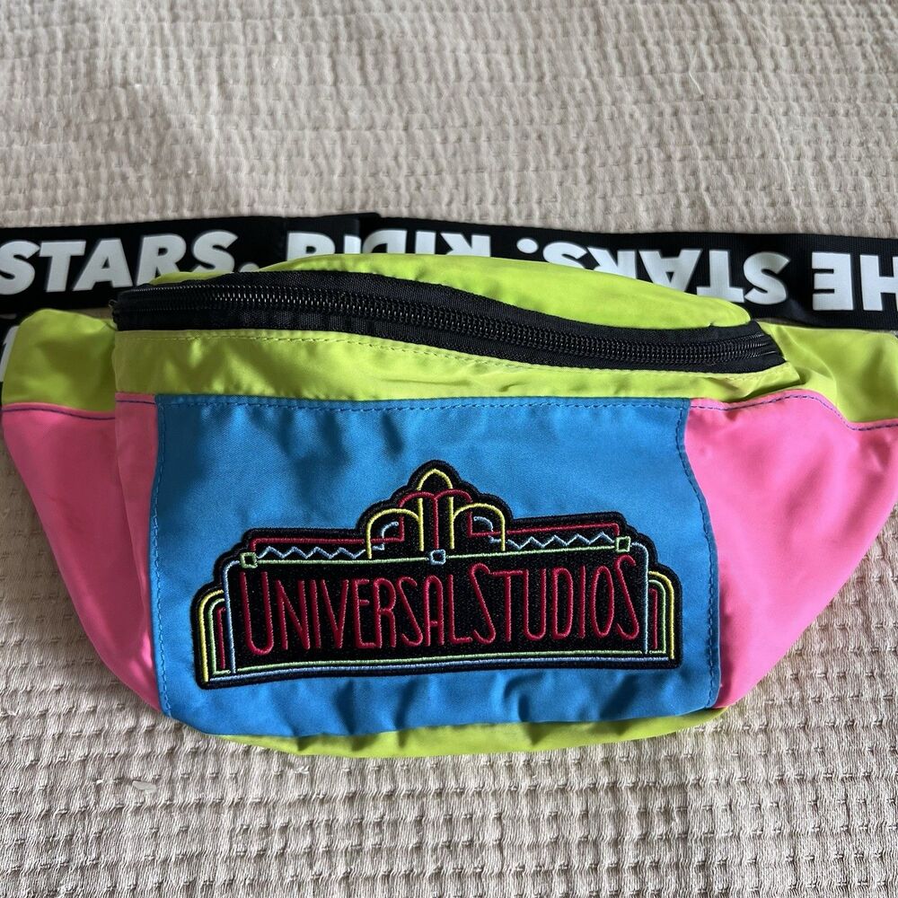 Universal Studios Retro Neon Waist Bag Fanny Pack 30th Anniversary See The Stars - Picture 2 of 12
